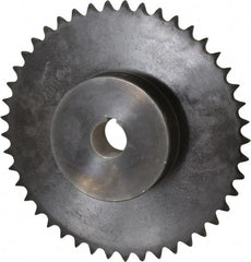 Browning - 45 Teeth, 1/2" Chain Pitch, Chain Size 40, Finished Bore Sprocket - 1" Bore Diam, 7.168" Pitch Diam, 7.45" Outside Diam - Exact Tooling
