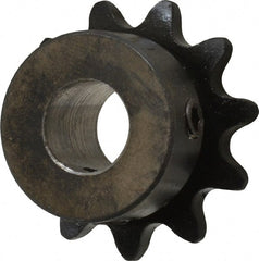 Browning - 11 Teeth, 3/8" Chain Pitch, Chain Size 35, Finished Bore Sprocket - 1/2" Bore Diam, 1.331" Pitch Diam, 1-1/2" Outside Diam - Exact Tooling