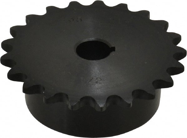 Browning - 21 Teeth, 3/8" Chain Pitch, Chain Size 35, Finished Bore Sprocket - 1/2" Bore Diam, 2.516" Pitch Diam, 2.7" Outside Diam - Exact Tooling