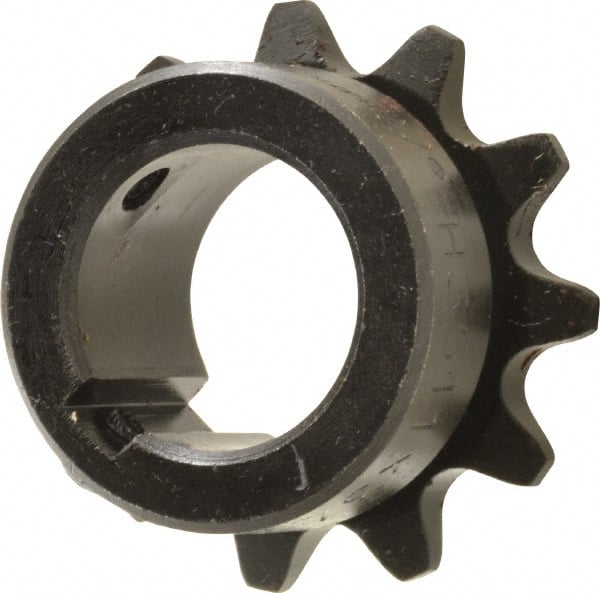 Browning - 11 Teeth, 3/8" Chain Pitch, Chain Size 35, Finished Bore Sprocket - 3/4" Bore Diam, 1.331" Pitch Diam, 1-1/2" Outside Diam - Exact Tooling
