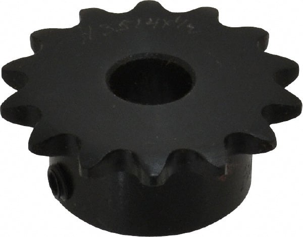 Browning - 14 Teeth, 3/8" Chain Pitch, Chain Size 35, Finished Bore Sprocket - 1/2" Bore Diam, 1.685" Pitch Diam, 1.87" Outside Diam - Exact Tooling