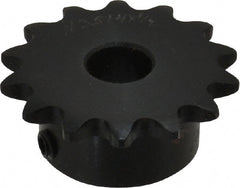Browning - 14 Teeth, 3/8" Chain Pitch, Chain Size 35, Finished Bore Sprocket - 1/2" Bore Diam, 1.685" Pitch Diam, 1.87" Outside Diam - Exact Tooling