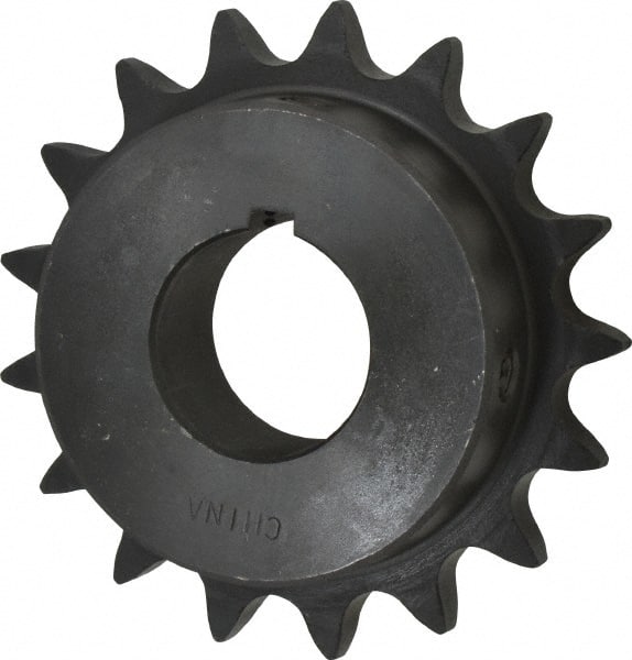 Browning - 17 Teeth, 5/8" Chain Pitch, Chain Size 50, Finished Bore Sprocket - 1-1/4" Bore Diam, 3.401" Pitch Diam, 3.72" Outside Diam - Exact Tooling