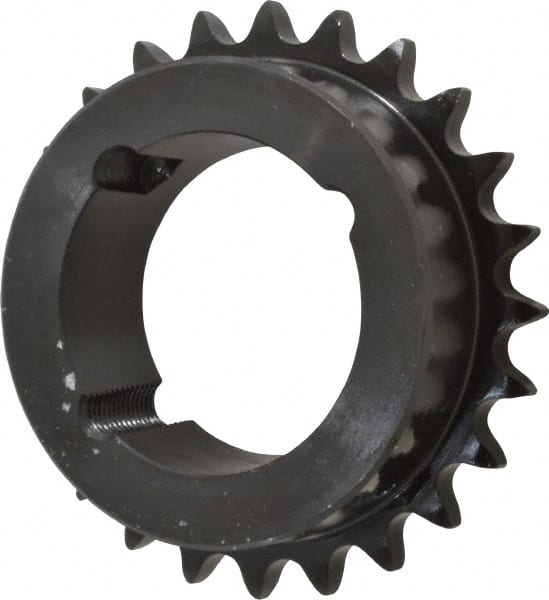Browning - 24 Teeth, 1/2" Chain Pitch, Chain Size 40, TB Bushed Sprocket - 3.831" Pitch Diam, 4.1" Outside Diam - Exact Tooling