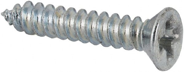 Value Collection - #2 Flat Head Phillips Sheet Metal Screw - Steel, 1/2" OAL, AISI 1016, ASME B18.6.3, ASME B18.6.4 & SAE J933, Grade 1016-1024 - Exact Tooling