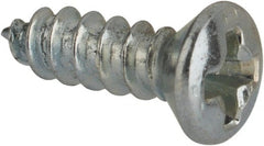 Value Collection - #4 Oval Head Phillips Sheet Metal Screw - Steel, 3/8" OAL, AISI 1016, ANSI/ASME B18.6.4, ASME B18.6.3 & SAE J933, Grade 1016-1024 - Exact Tooling