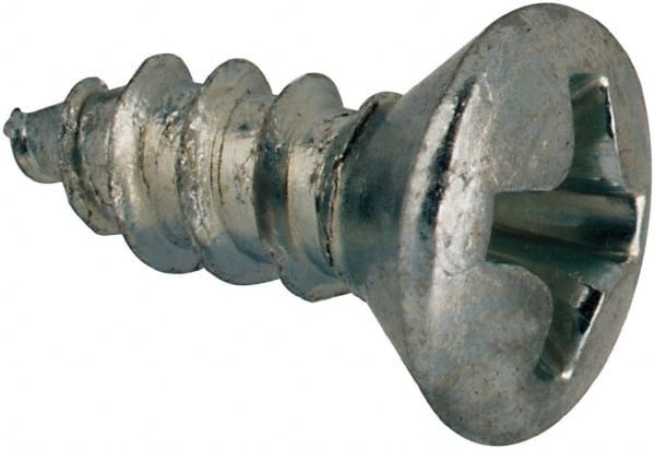Value Collection - #6 Oval Head Phillips Sheet Metal Screw - Steel, 3/8" OAL, AISI 1016, ANSI/ASME B18.6.4, ASME B18.6.3 & SAE J933, Grade 1016-1024 - Exact Tooling