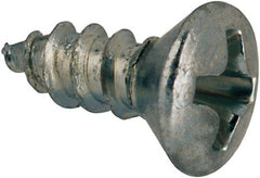 Value Collection - #6 Oval Head Phillips Sheet Metal Screw - Steel, 3/8" OAL, AISI 1016, ANSI/ASME B18.6.4, ASME B18.6.3 & SAE J933, Grade 1016-1024 - Exact Tooling