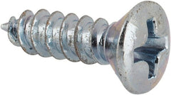 Value Collection - #6 Oval Head Phillips Sheet Metal Screw - Steel, 1/2" OAL, AISI 1016, ANSI/ASME B18.6.4, ASME B18.6.3 & SAE J933, Grade 1016-1024 - Exact Tooling