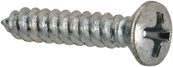 Value Collection - #6 Oval Head Phillips Sheet Metal Screw - Steel, 3/4" OAL, AISI 1016, ANSI/ASME B18.6.4, ASME B18.6.3 & SAE J933, Grade 1016-1024 - Exact Tooling
