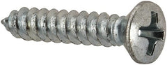Value Collection - #6 Oval Head Phillips Sheet Metal Screw - Steel, 3/4" OAL, AISI 1016, ANSI/ASME B18.6.4, ASME B18.6.3 & SAE J933, Grade 1016-1024 - Exact Tooling