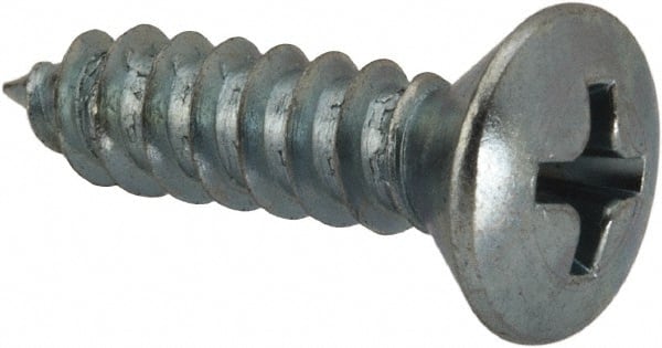Value Collection - #10 Oval Head Phillips Sheet Metal Screw - Steel, 3/4" OAL, AISI 1016, ANSI/ASME B18.6.4, ASME B18.6.3 & SAE J933, Grade 1016-1024 - Exact Tooling