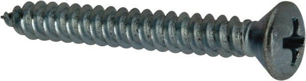 Value Collection - #10 Oval Head Phillips Sheet Metal Screw - Steel, 1-1/2" OAL, AISI 1016, ANSI/ASME B18.6.4, ASME B18.6.3 & SAE J933, Grade 1016-1024 - Exact Tooling