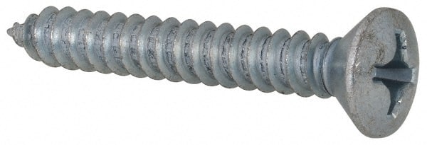 Value Collection - #12 Oval Head Phillips Sheet Metal Screw - Steel, 1-1/2" OAL, AISI 1016, ANSI/ASME B18.6.4, ASME B18.6.3 & SAE J933, Grade 1016-1024 - Exact Tooling