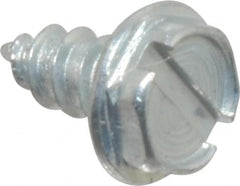 Value Collection - #4 Hex Washer Head Slotted Sheet Metal Screw - Steel, 1/4" Length Under Head, AISI 1016, ASME B18.6.3, ASME B18.6.4 & SAE J933, Grade 1016-1024 - Exact Tooling