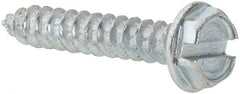 Value Collection - #4 Hex Washer Head Slotted Sheet Metal Screw - Steel, 5/8" Length Under Head, AISI 1016, ASME B18.6.3, ASME B18.6.4 & SAE J933, Grade 1016-1024 - Exact Tooling