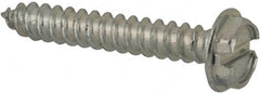 Value Collection - #4 Hex Washer Head Slotted Sheet Metal Screw - Steel, 3/4" Length Under Head, AISI 1016, ASME B18.6.3, ASME B18.6.4 & SAE J933, Grade 1016-1024 - Exact Tooling