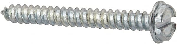 Value Collection - #4 Hex Washer Head Slotted Sheet Metal Screw - Steel, 1" Length Under Head, AISI 1016, ASME B18.6.3, ASME B18.6.4 & SAE J933, Grade 1016-1024 - Exact Tooling