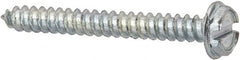 Value Collection - #4 Hex Washer Head Slotted Sheet Metal Screw - Steel, 1" Length Under Head, AISI 1016, ASME B18.6.3, ASME B18.6.4 & SAE J933, Grade 1016-1024 - Exact Tooling
