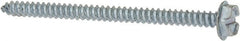 Value Collection - #6 Hex Washer Head Slotted Sheet Metal Screw - Steel, 2" Length Under Head, AISI 1016, ASME B18.6.3, ASME B18.6.4 & SAE J933, Grade 1016-1024 - Exact Tooling