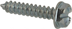 Value Collection - #7 Hex Washer Head Slotted Sheet Metal Screw - Steel, 3/4" Length Under Head, AISI 1016, ASME B18.6.3, ASME B18.6.4 & SAE J933, Grade 1016-1024 - Exact Tooling