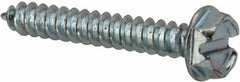 Value Collection - #7 Hex Washer Head Slotted Sheet Metal Screw - Steel, 1" Length Under Head, AISI 1016, ASME B18.6.3, ASME B18.6.4 & SAE J933, Grade 1016-1024 - Exact Tooling