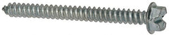 Value Collection - #8 Hex Washer Head Slotted Sheet Metal Screw - Steel, 1-3/4" Length Under Head, AISI 1016, ASME B18.6.3, ASME B18.6.4 & SAE J933, Grade 1016-1024 - Exact Tooling