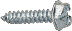 Value Collection - #10 Hex Washer Head Slotted Sheet Metal Screw - Steel, 7/8" Length Under Head, AISI 1016, ASME B18.6.3, ASME B18.6.4 & SAE J933, Grade 1016-1024 - Exact Tooling