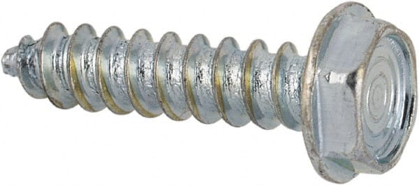 Value Collection - #4 Hex Washer Head Sheet Metal Screw - Steel, 1/2" Length Under Head, AISI 1016, ASME B18.6.3, ASME B18.6.4 & SAE J933, Grade 1016-1024 - Exact Tooling