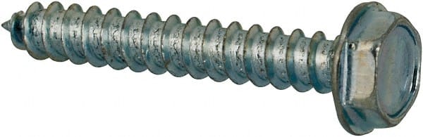 Value Collection - #4 Hex Washer Head Sheet Metal Screw - Steel, 3/4" Length Under Head, AISI 1016, ASME B18.6.3, ASME B18.6.4 & SAE J933, Grade 1016-1024 - Exact Tooling