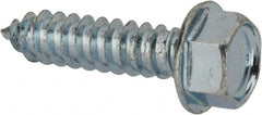 Value Collection - #14 Hex Washer Head Sheet Metal Screw - Steel, 1" Length Under Head, AISI 1016, ASME B18.6.3, ASME B18.6.4 & SAE J933, Grade 1016-1024 - Exact Tooling