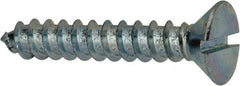 Value Collection - #14 Flat Head Slotted Sheet Metal Screw - Steel, 1-1/2" OAL, AISI 1016, ASME B18.6.3, ASME B18.6.4 & SAE J933, Grade 1016-1024 - Exact Tooling