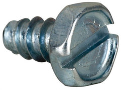 Value Collection - #6 Hex Head Slotted Sheet Metal Screw - Steel, 1/4" Length Under Head, AISI 1016, ASME B18.6.3 & SAE J933, Grade 1016-1024 - Exact Tooling