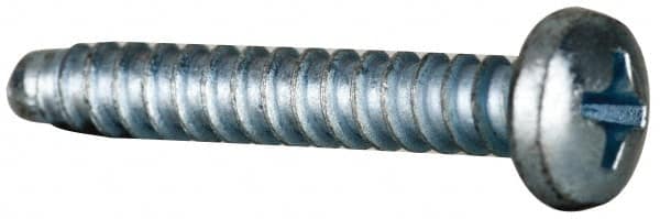 Value Collection - #8 Pan Head Phillips Sheet Metal Screw - Steel, 1" Length Under Head, AISI 1016, ASME B18.6.3, ASME B18.6.4 & SAE J933, Grade 1016-1024 - Exact Tooling