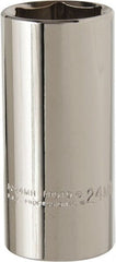 Proto - 3/8" Drive, Deep Hand Socket - 6 Points, 2-3/4" OAL, Alloy Steel, Chrome Finish - Exact Tooling