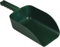Remco - 82 oz Green Polypropylene & Semi-Ferrous Additive Flat Bottom Scoop - 5.9" Wide x 3.3" Deep Bowl, 15.1" OAL - Exact Tooling