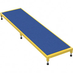 Vestil - 5" High x 24" Wide x 96" Deep, Yellow Step Stand - Steel, 500 Lb Capacity - Exact Tooling