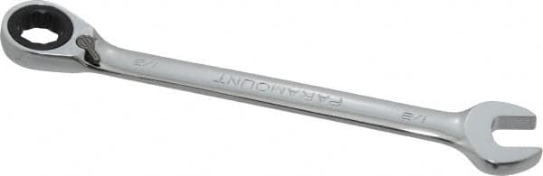 Paramount - 1/2" 12 Point Offset Combination Wrench - 15° Offset Angle, 5-3/4" OAL, Chrome Vanadium Steel, Polished Finish - Exact Tooling