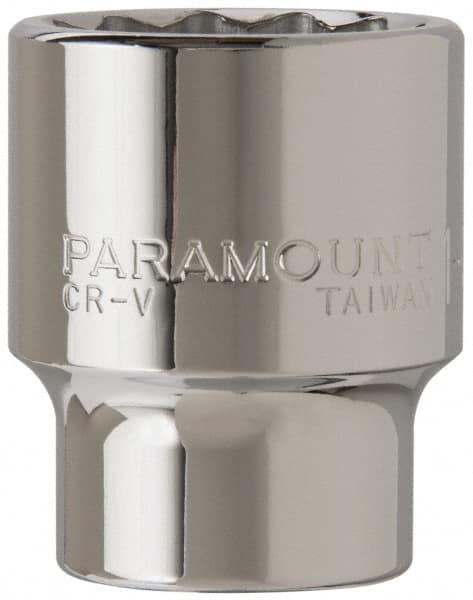 Paramount - 1-3/8", 3/4" Drive, Standard Hand Socket - 12 Points, 2-5/16" OAL - Exact Tooling