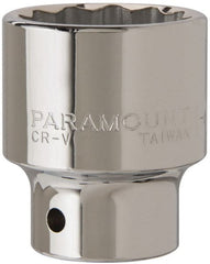 Paramount - 1-1/2", 3/4" Drive, Standard Hand Socket - 12 Points, 2-13/32" OAL - Exact Tooling