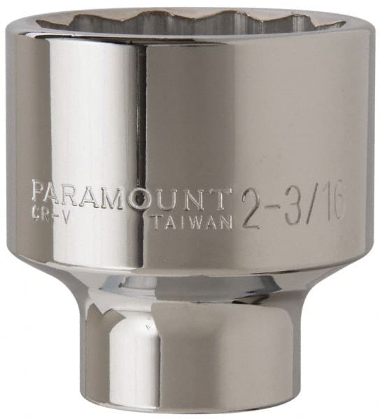 Paramount - 2-3/16", 3/4" Drive, Standard Hand Socket - 12 Points, 3-13/64" OAL - Exact Tooling