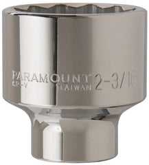 Paramount - 2-3/16", 3/4" Drive, Standard Hand Socket - 12 Points, 3-13/64" OAL - Exact Tooling