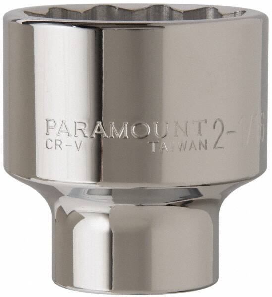 Paramount - 2-1/16", 3/4" Drive, Standard Hand Socket - 12 Points, 3-5/32" OAL - Exact Tooling