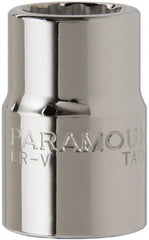 Paramount - 3/4" Drive, Standard Hand Socket - 12 Points, 2" OAL, Steel, Chrome Finish - Exact Tooling