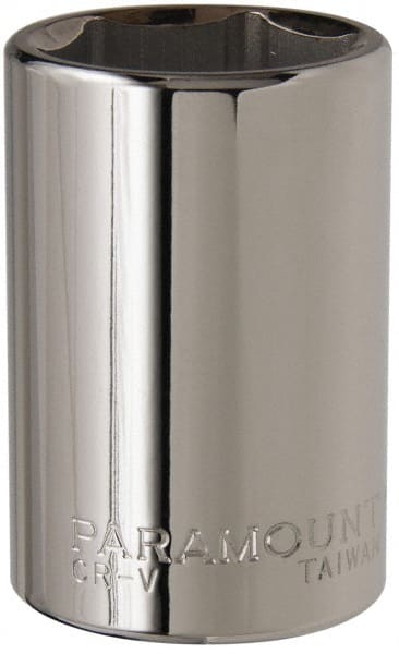 Paramount - 1-5/16", 3/4" Drive, Deep Hand Socket - 6 Points, 3-1/2" OAL, Steel, Chrome Finish - Exact Tooling
