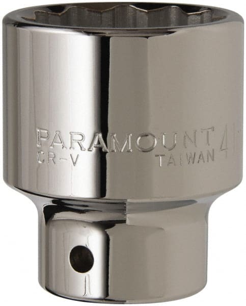 Paramount - 3/4" Drive, Standard Hand Socket - 12 Points, 2-29/32" OAL, Steel, Chrome Finish - Exact Tooling