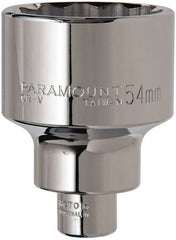 Paramount - 3/4" Drive, Standard Hand Socket - 12 Points, 3-13/64" OAL, Steel, Chrome Finish - Exact Tooling