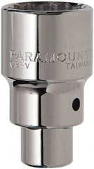 Paramount - 3/4" Drive, Standard Hand Socket - 12 Points, 2-5/8" OAL, Steel, Chrome Finish - Exact Tooling