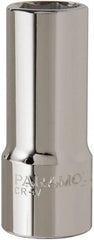 Paramount - 7/8", 3/4" Drive, Deep Hand Socket - 6 Points, 3-1/2" OAL, Steel, Chrome Finish - Exact Tooling