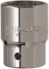 Paramount - 1-1/8", 3/4" Drive, Standard Hand Socket - 12 Points, 2-13/64" OAL - Exact Tooling